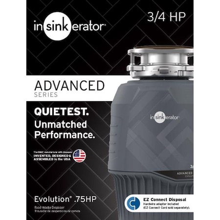 In-Sink-Erator InSinkErator Evolution 3/4 HP Continuous Feed Garbage Disposal 80021-ISE